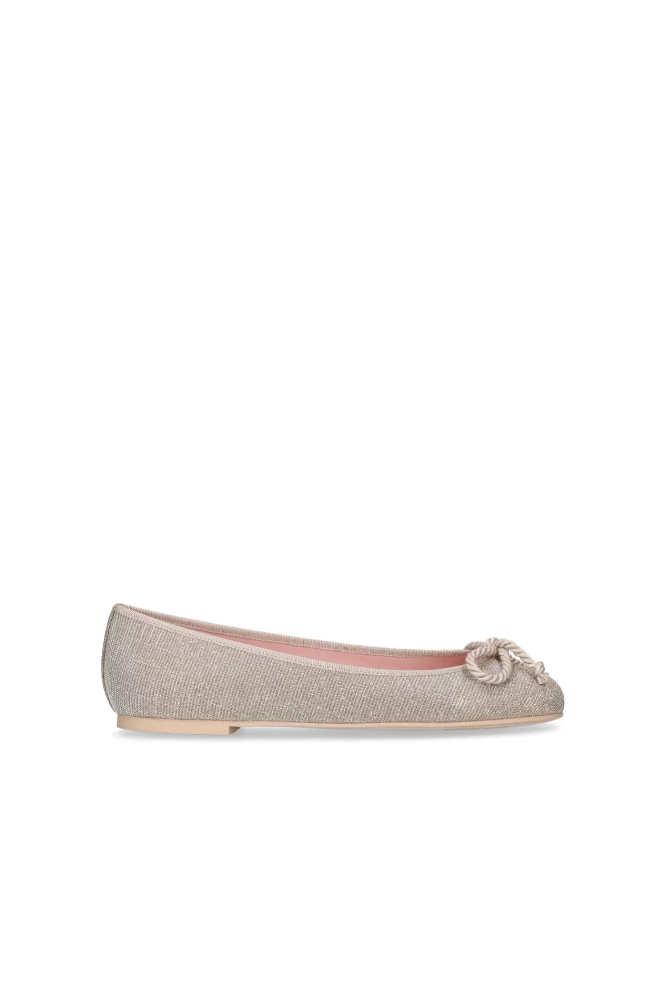 Clearance Pretty Ballerinas Rosario Ballerina In Metallic Fabric Grey