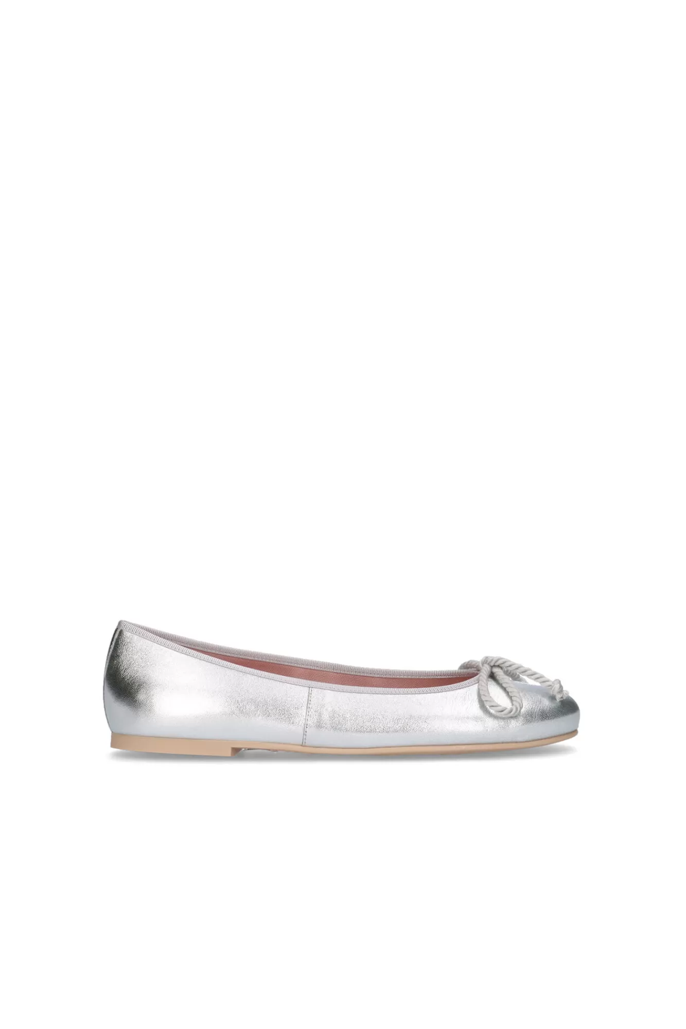 Cheap Pretty Ballerinas Rosario Ballerina In Silver Nappa Grey