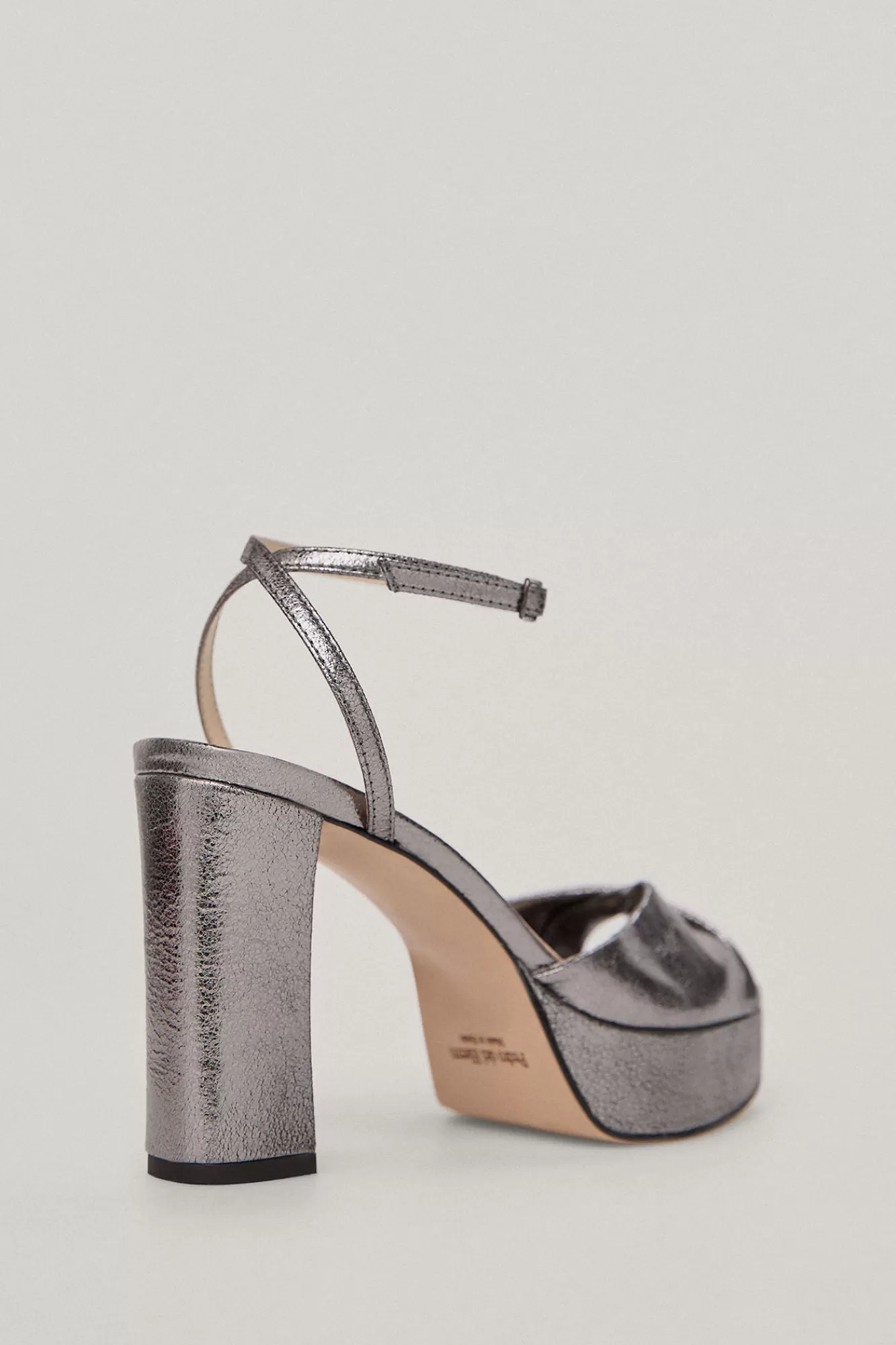 Hot Pedro del Hierro Sandalia Plataforma Piel Grey