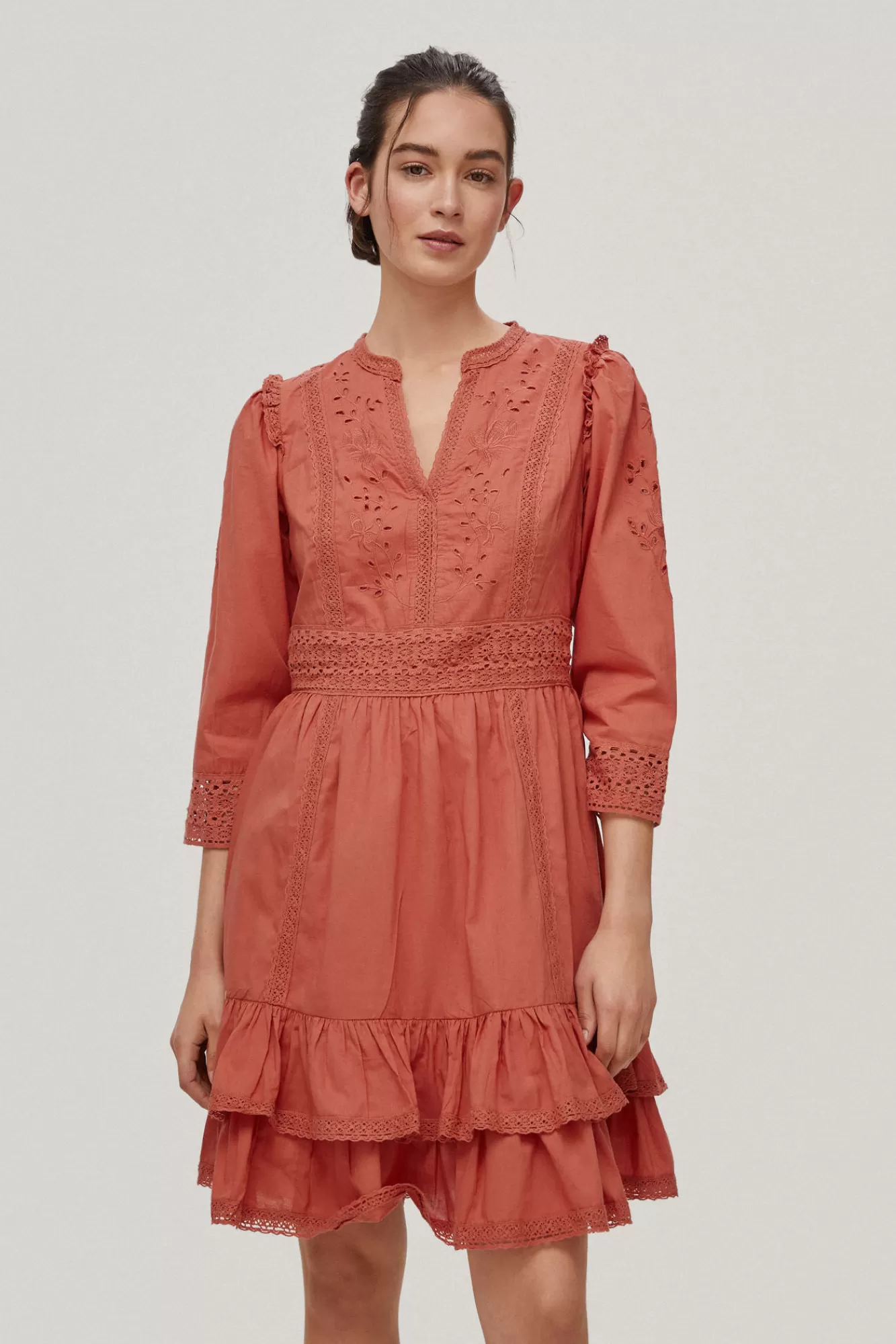 Best Sale Pedro del Hierro Short Dress With Details Orange