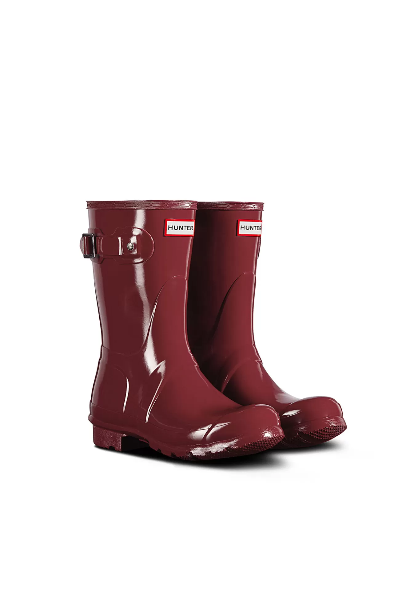 Best Sale Hunter Short Gloss Fall Red Original Boot Maroon