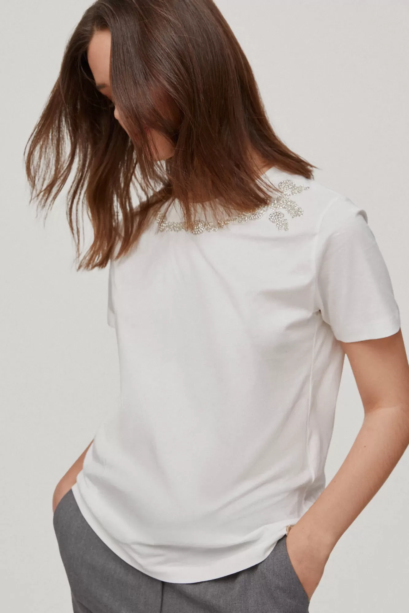 Cheap Pedro del Hierro Short-Sleeved Jewels T-Shirt White