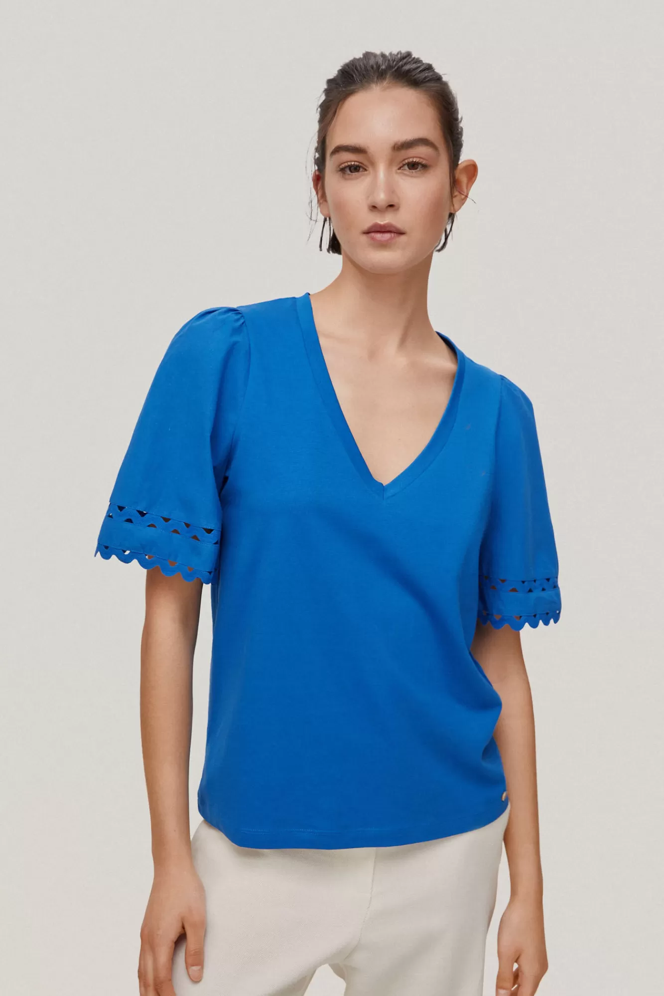 Online Pedro del Hierro Short-Sleeved T-Shirt Turquoise