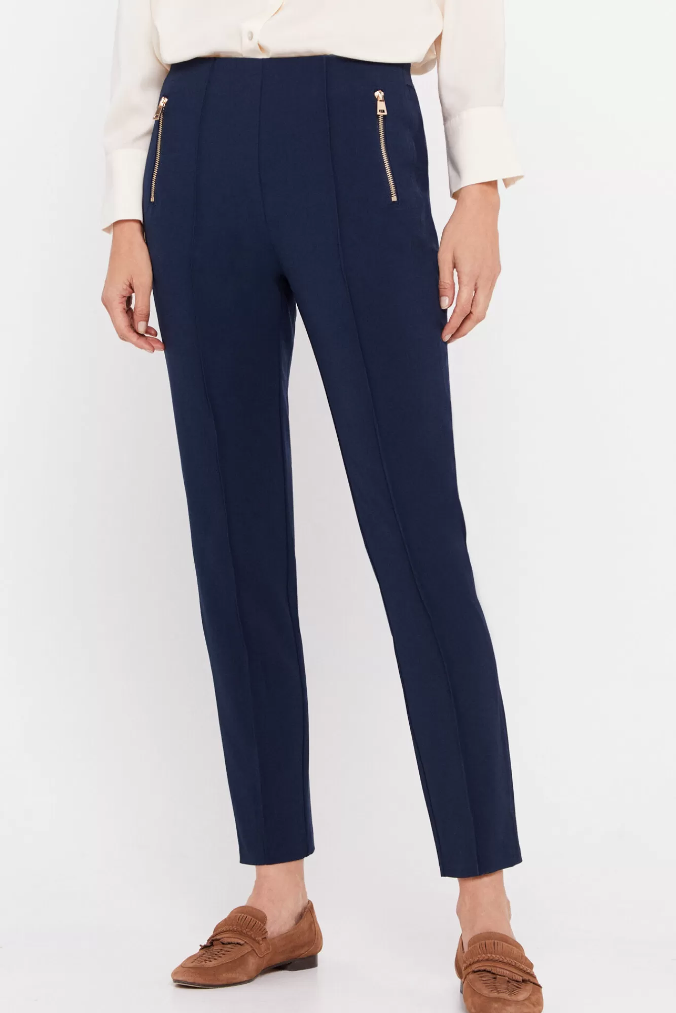 Hot Cortefiel Skinny Fit Trousers Navy