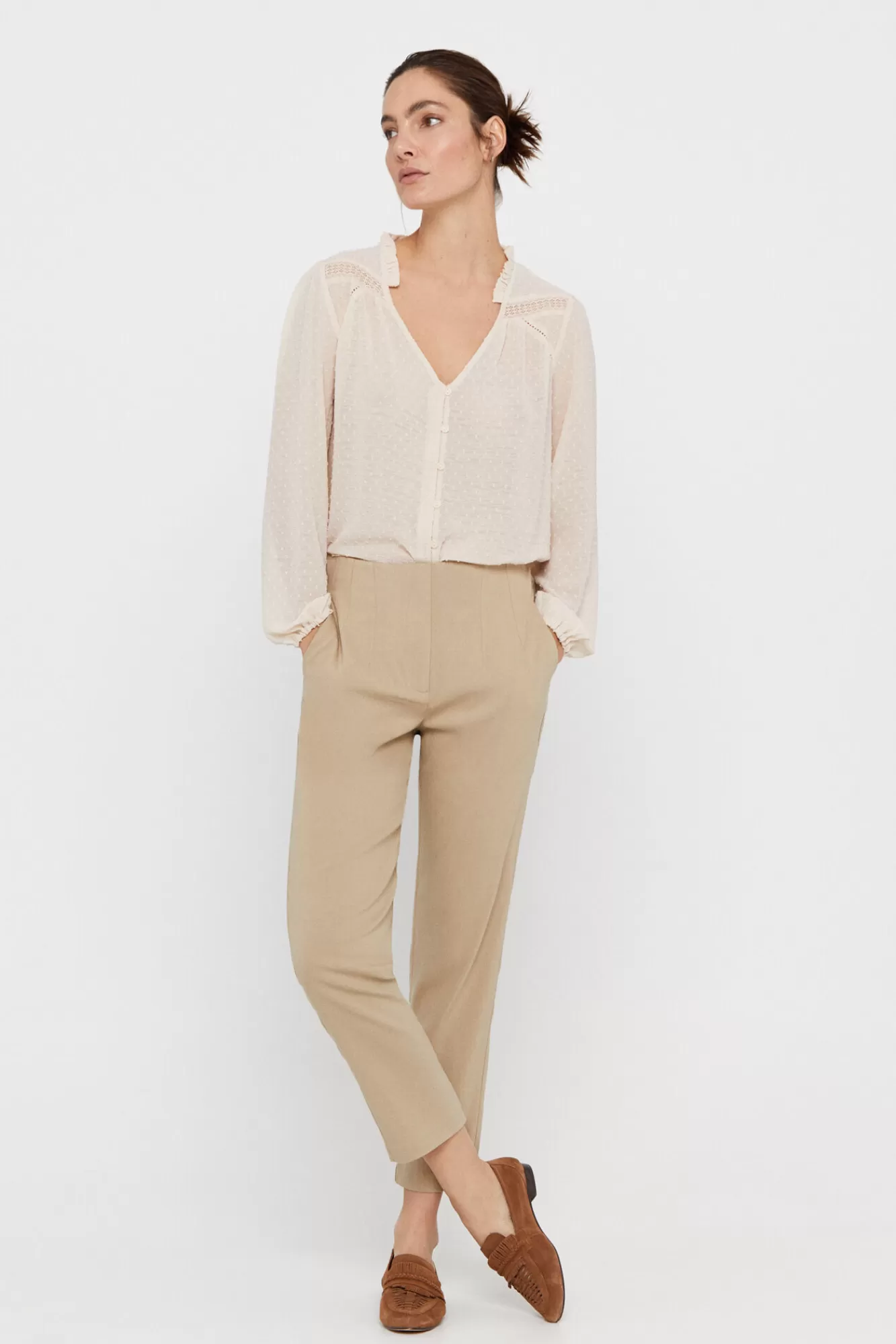 Best Cortefiel Skinny Trousers Nude