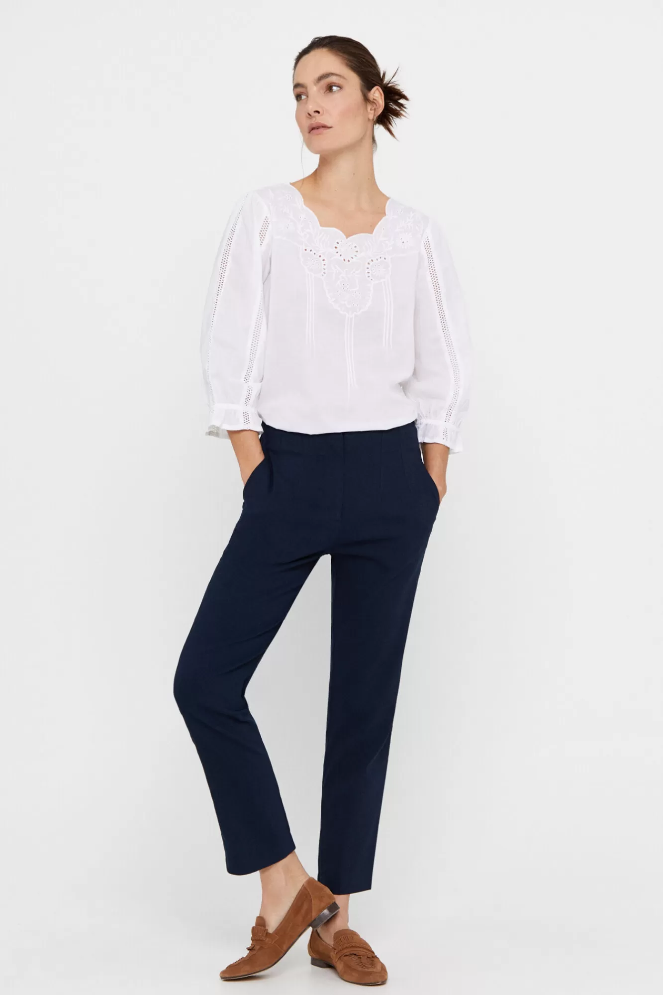 Store Cortefiel Skinny Trousers Navy