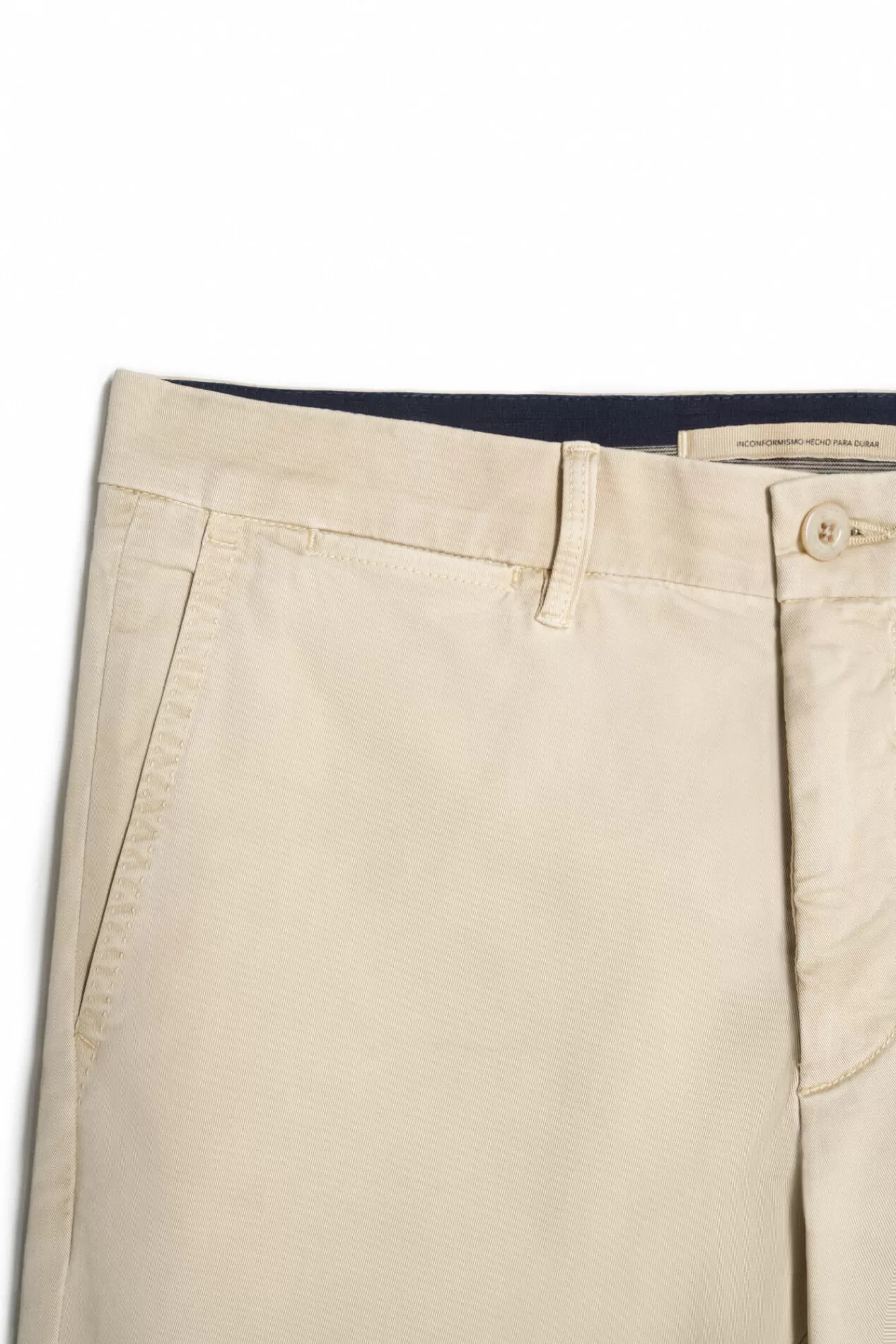 Outlet Ooto Slim Fit Chinos With Elasticated Waistband Beige