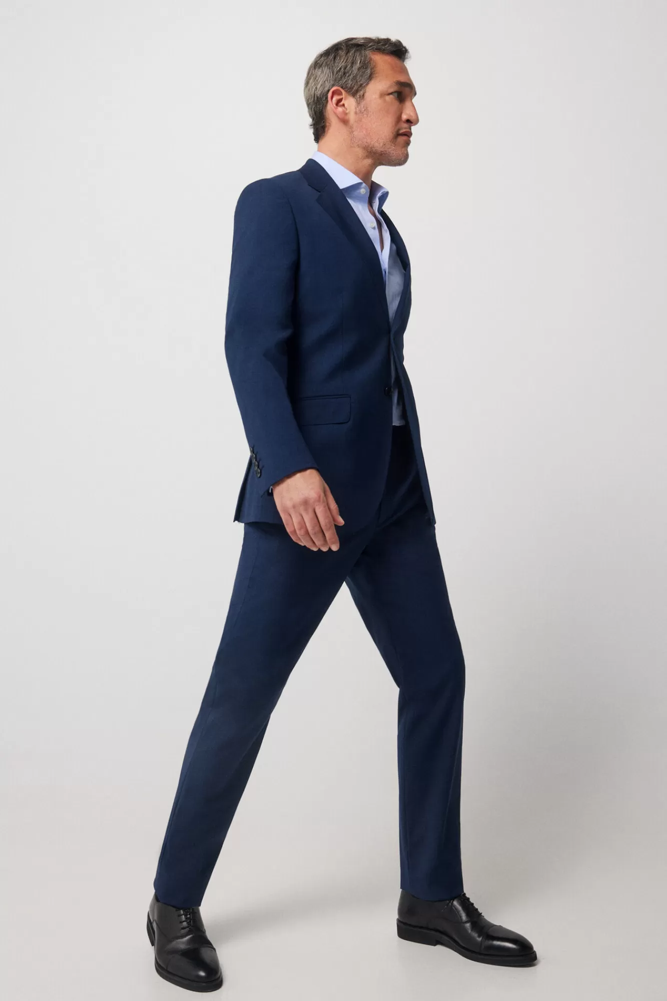 Shop Cortefiel Slim Fit Houndstooth Trousers Navy