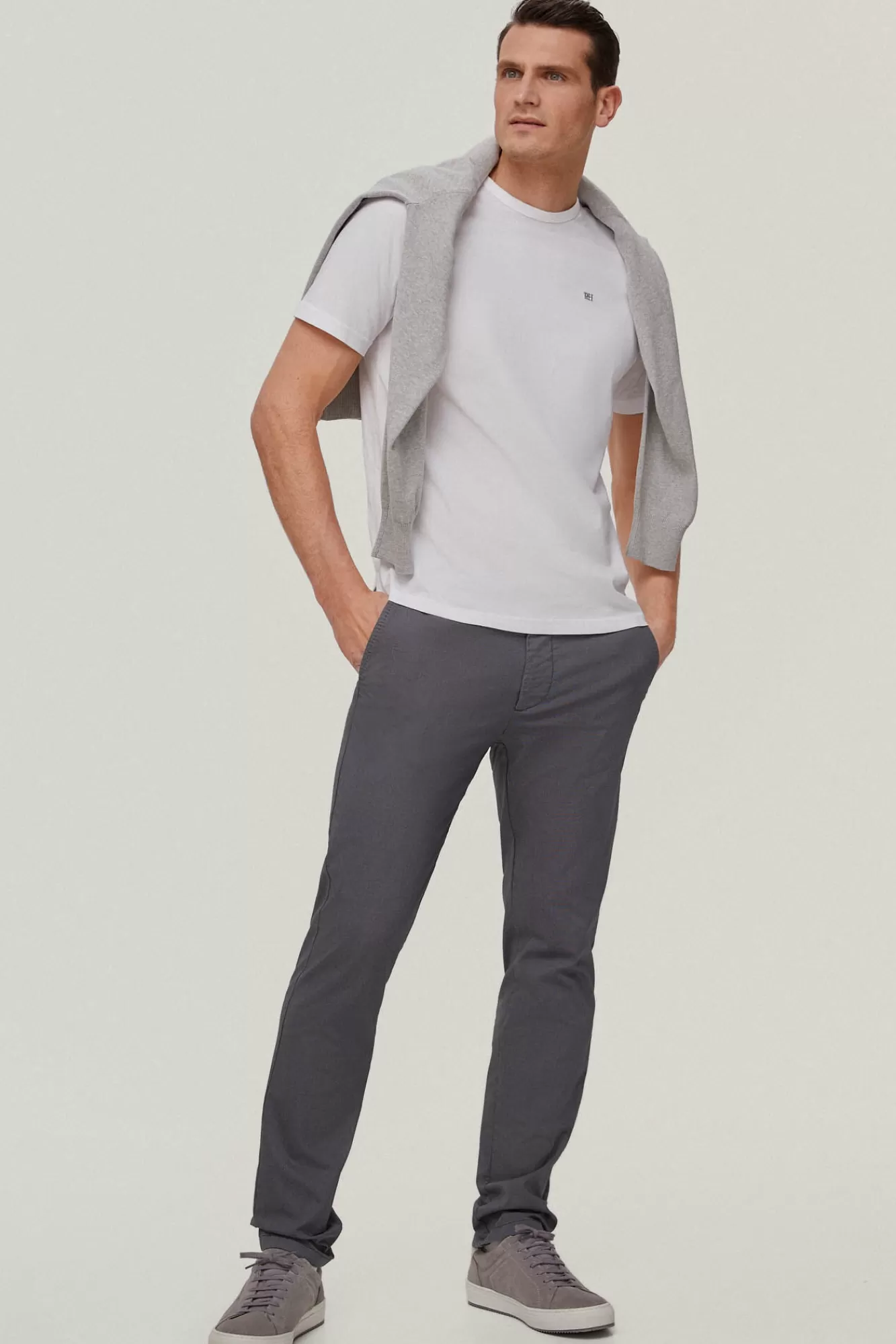 Online Pedro del Hierro Slim Fit Lightweight Chinos Grey