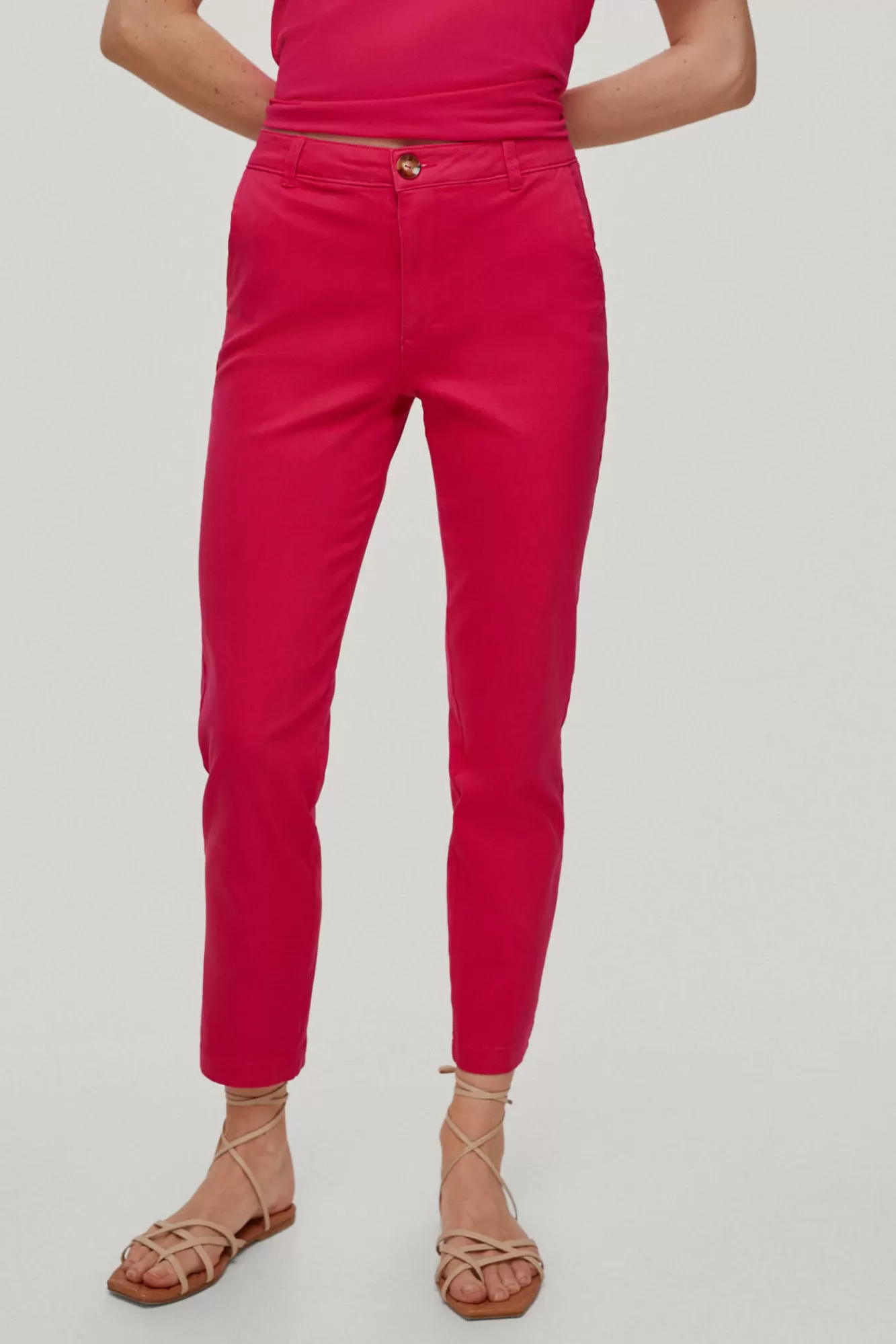 Hot Pedro del Hierro Slim Fit Trousers Pink