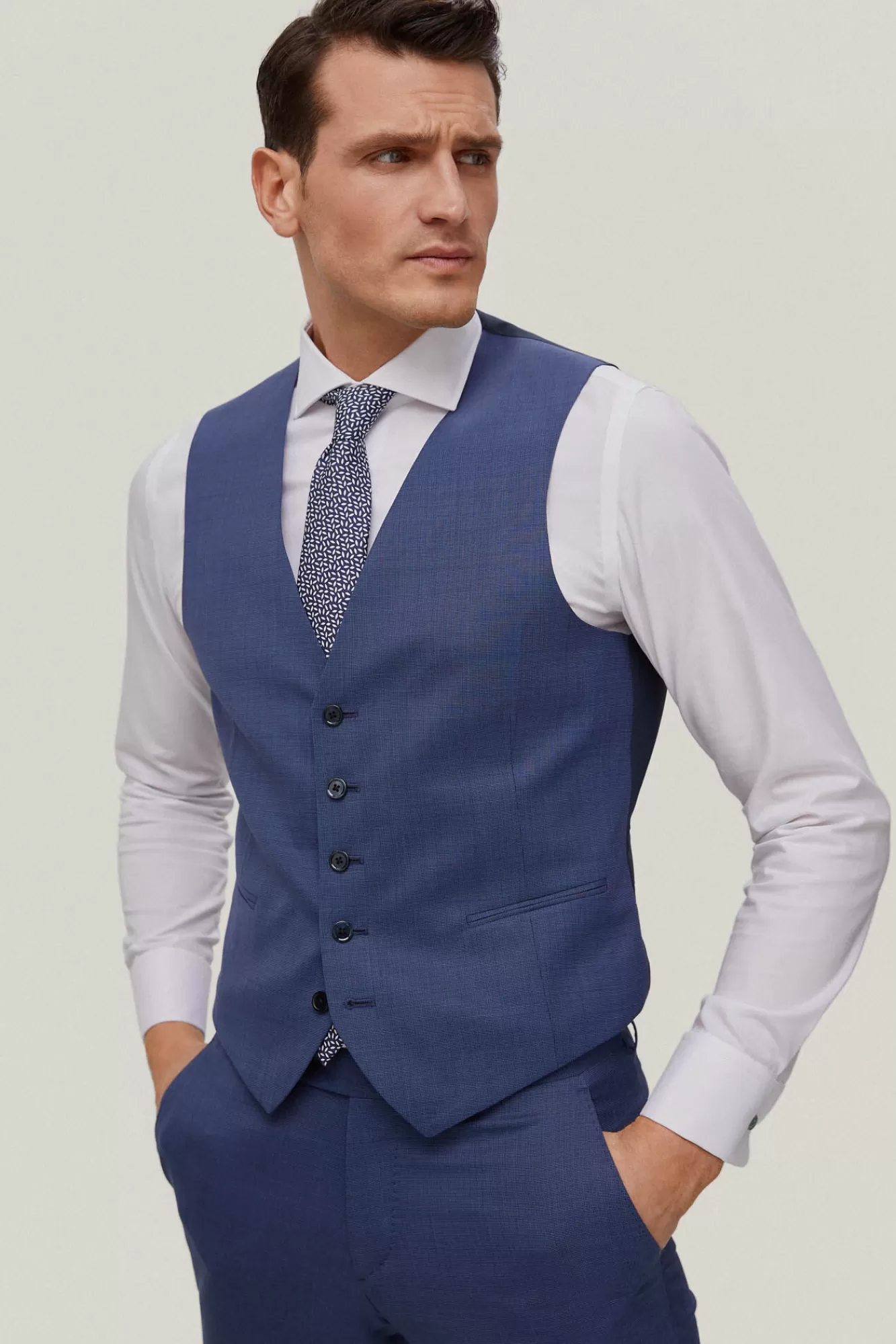 Store Pedro Del Hierro Slim Fit Waistcoat Blue