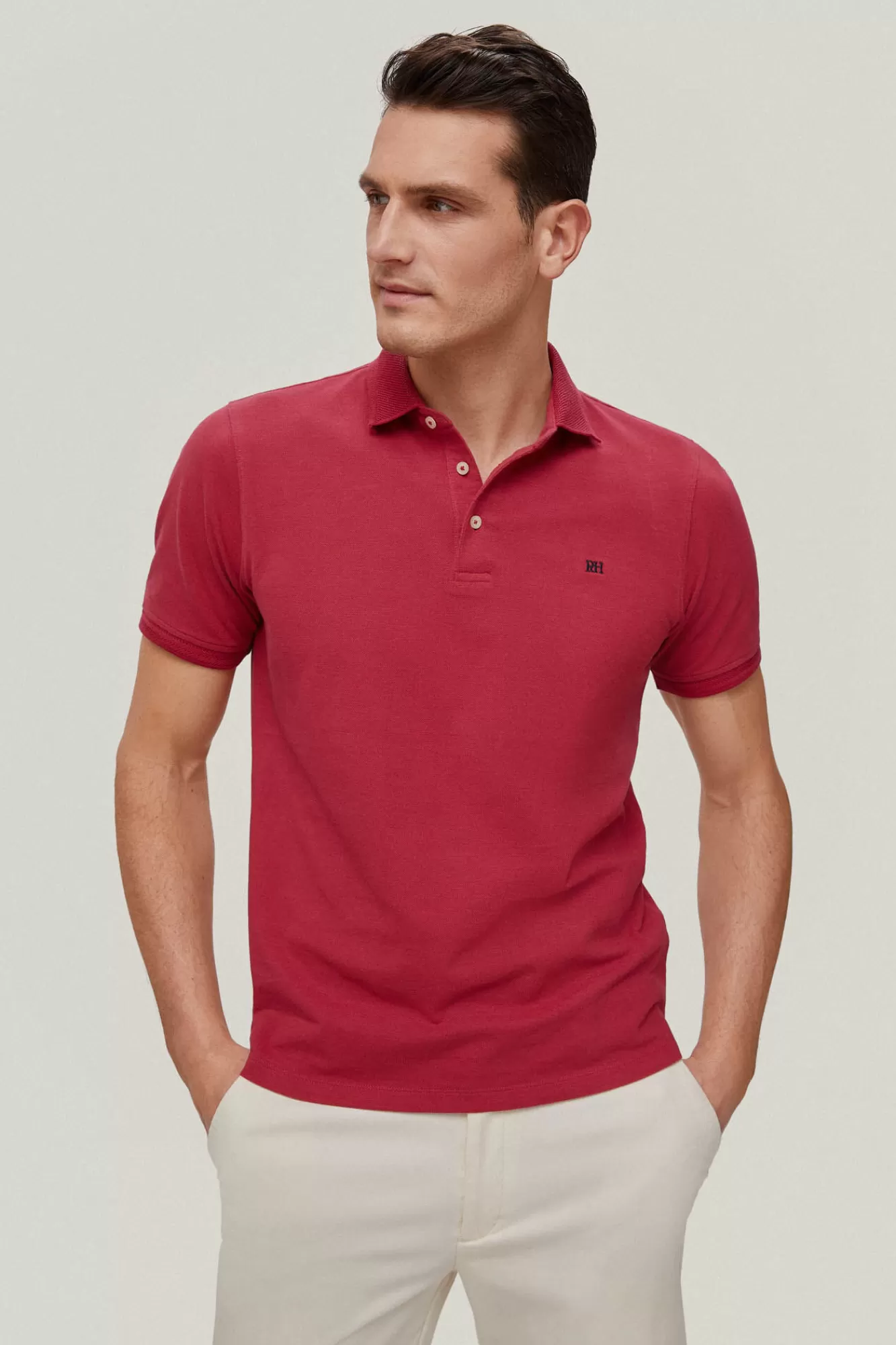 Best Sale Pedro del Hierro Slub Pique Polo Shirt Pink