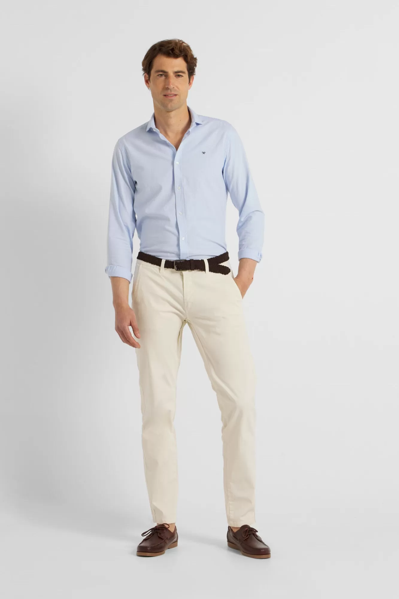 Store Silbon Stone Casual Chinos Ivory