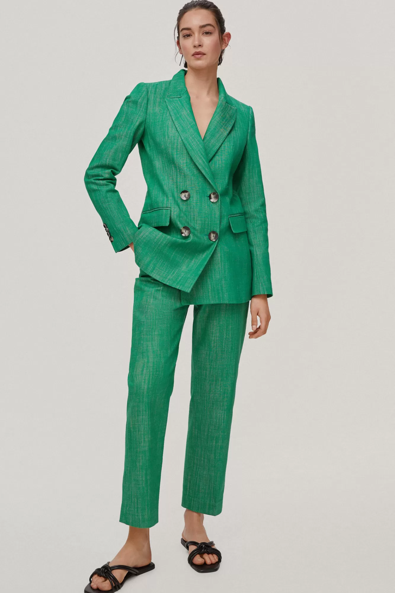 Online Pedro del Hierro Straightserge Trousers Green