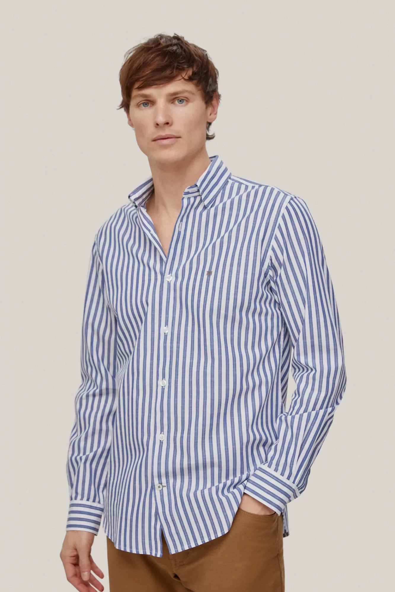 Discount Pedro del Hierro Striped Shirt Blue