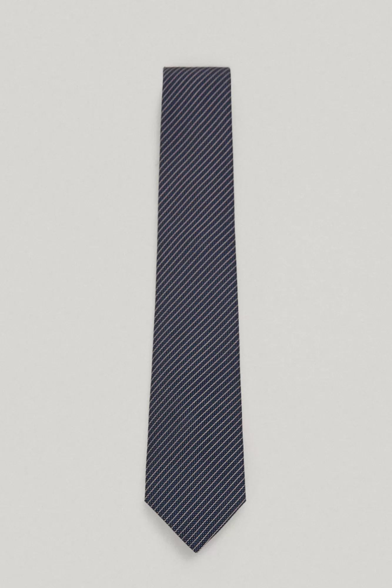 Shop Pedro del Hierro Striped Silk Tie Blue