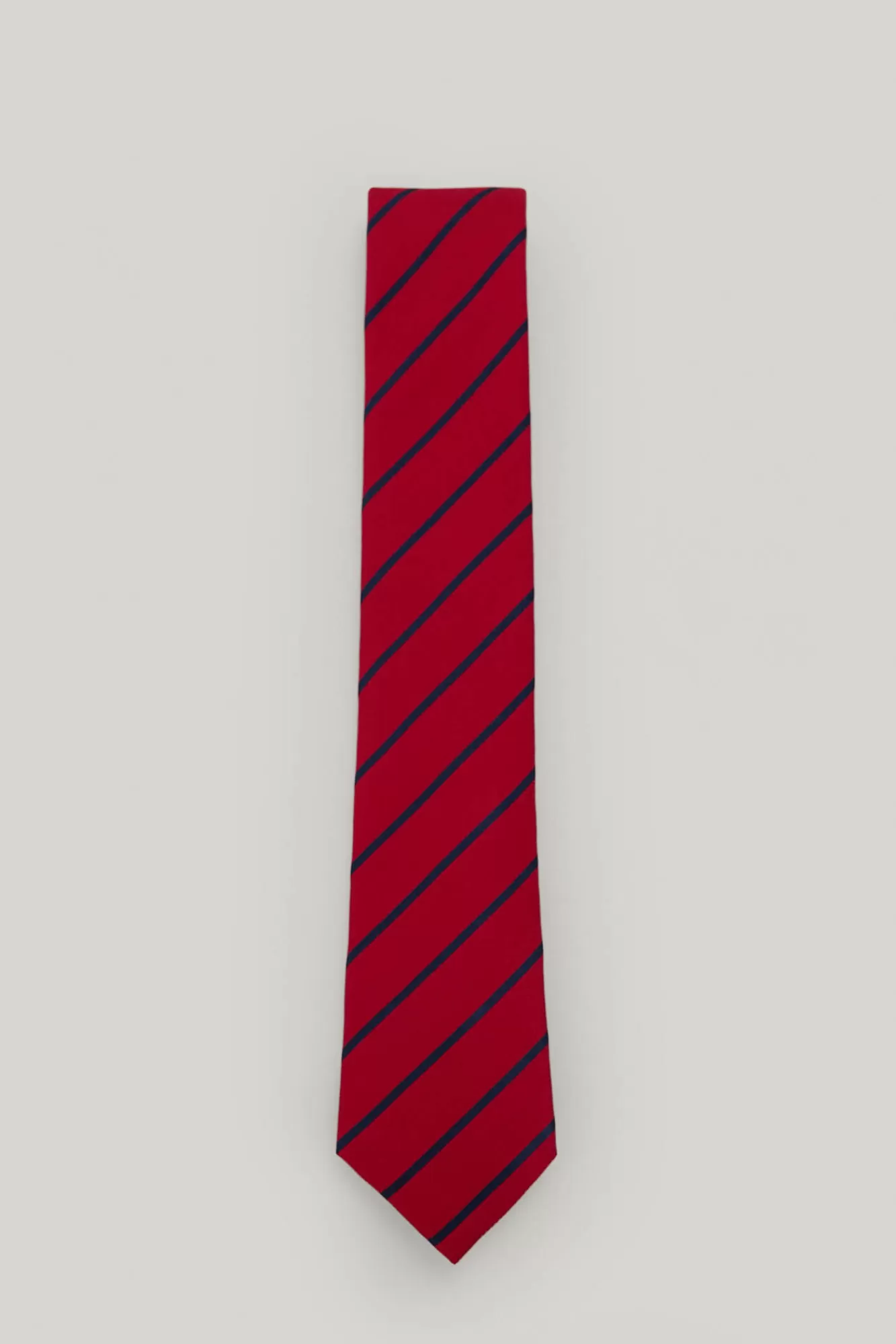 Shop Pedro del Hierro Striped Silk Tie Red