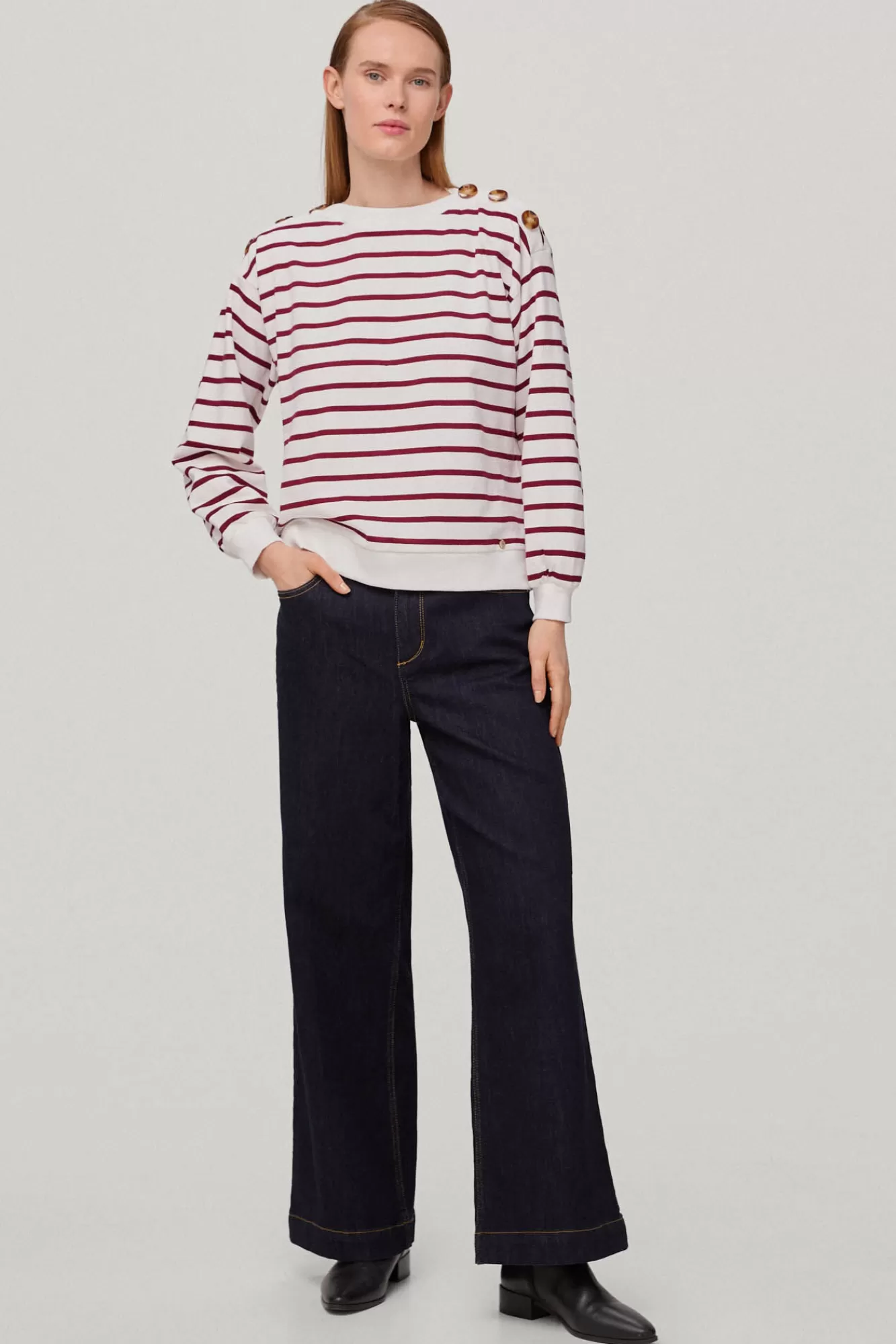 Sale Pedro del Hierro Stripy Sweatshirt Burgundy