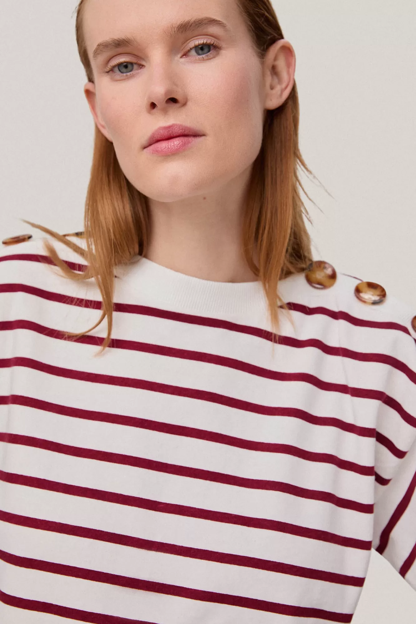 Sale Pedro del Hierro Stripy Sweatshirt Burgundy