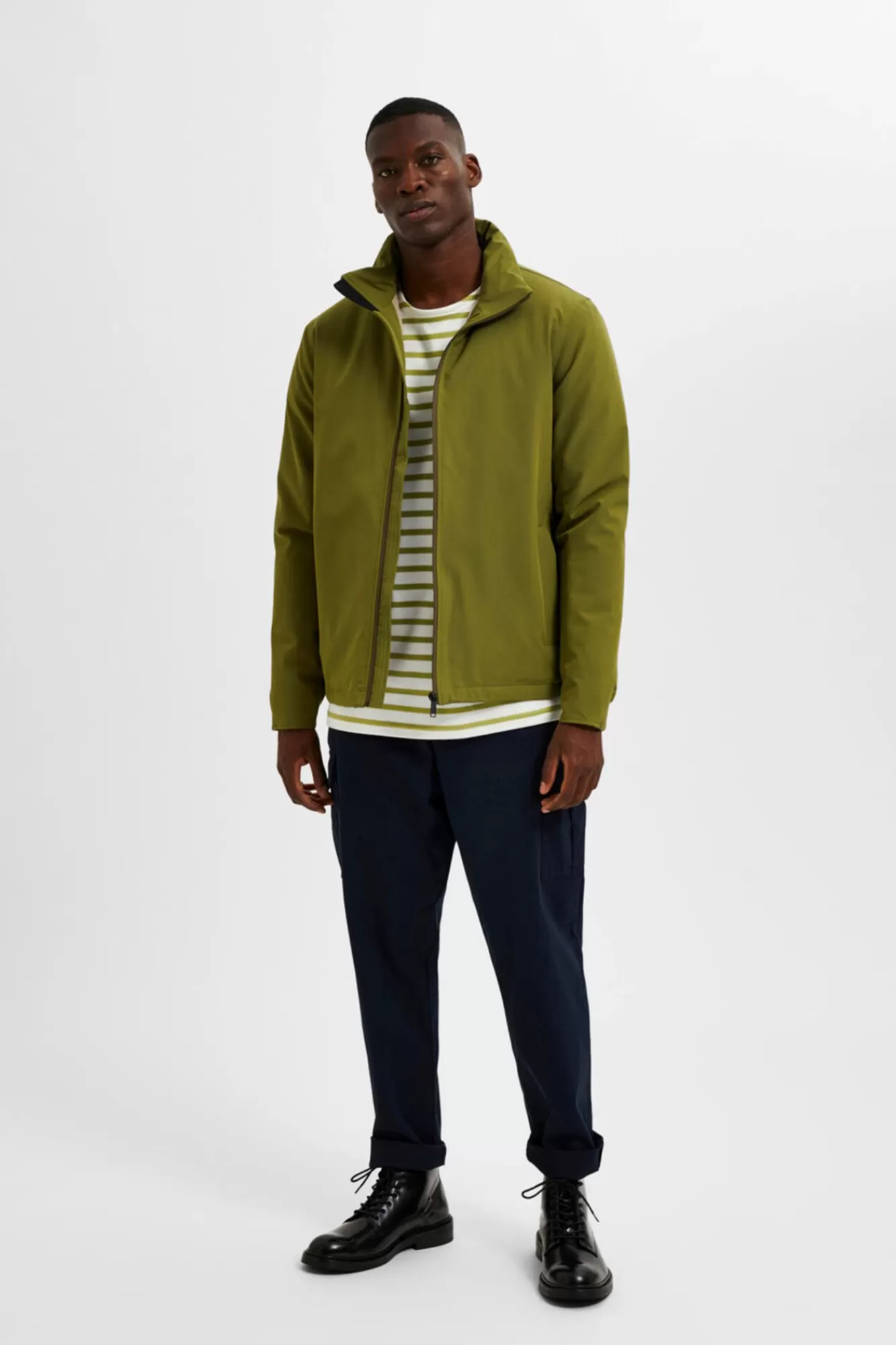 Store Selected 100% Sustainable Short Waterproof Jacket Green