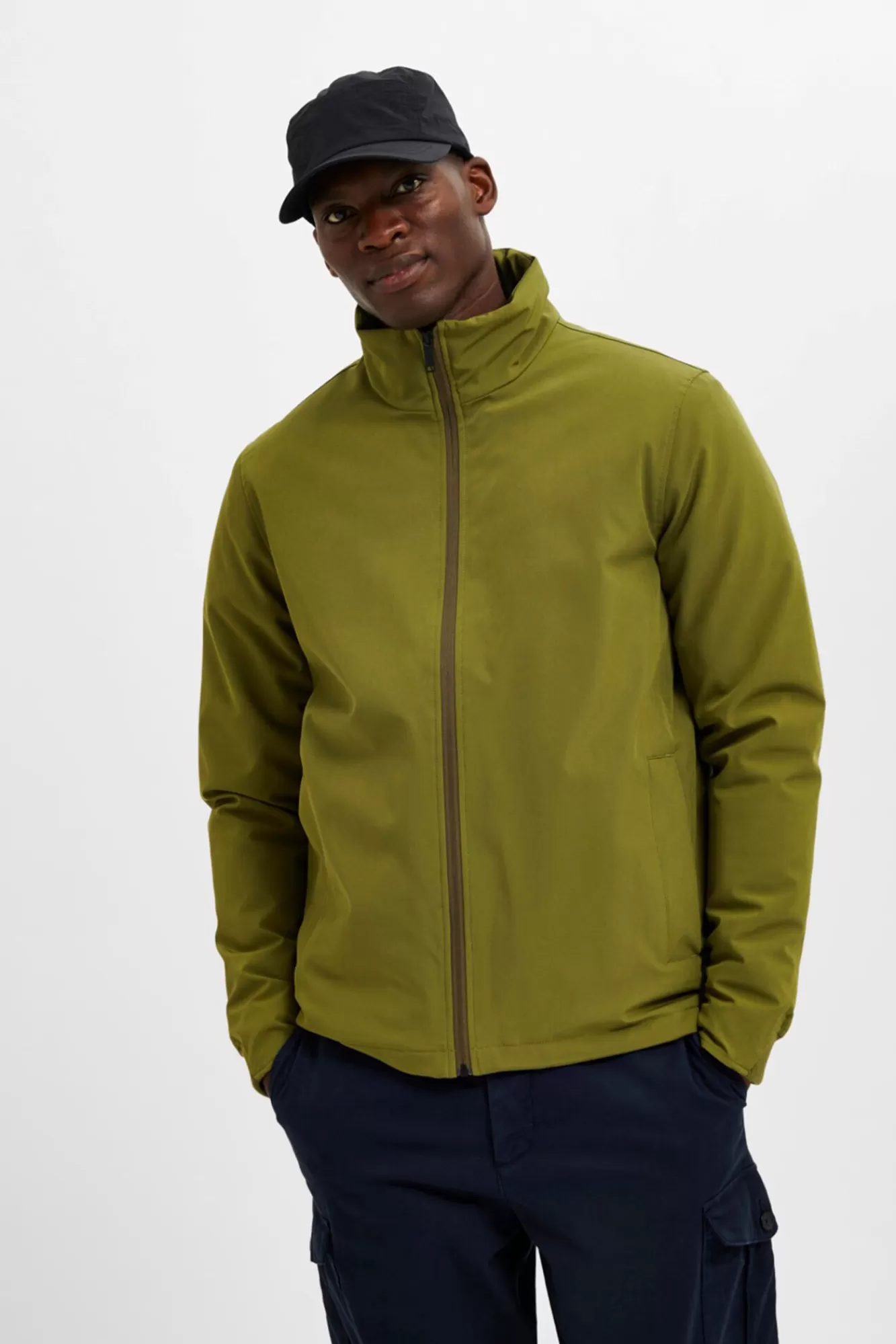 Store Selected 100% Sustainable Short Waterproof Jacket Green