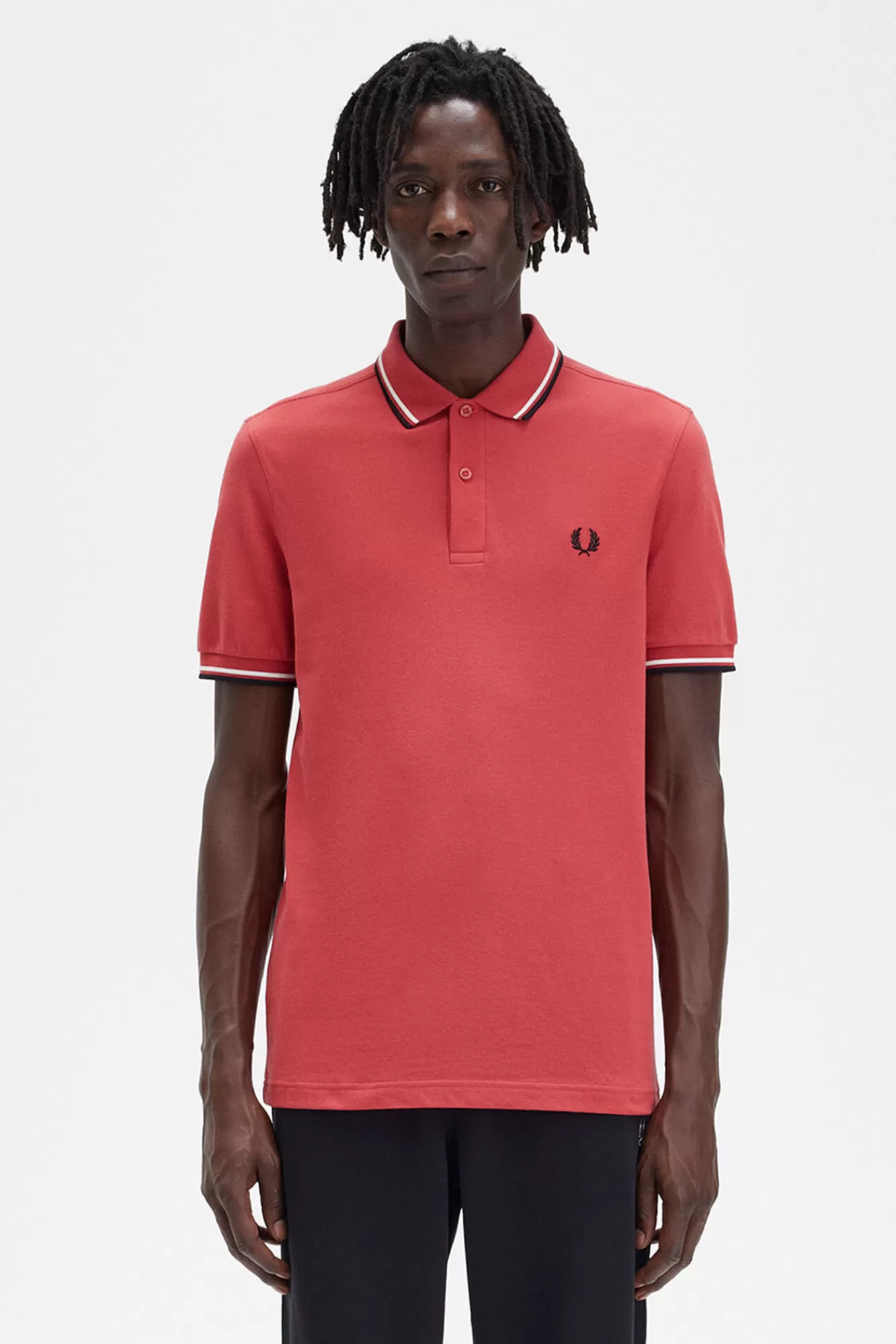 Flash Sale Fred Perry Twin Tipped Polo Shirt Red