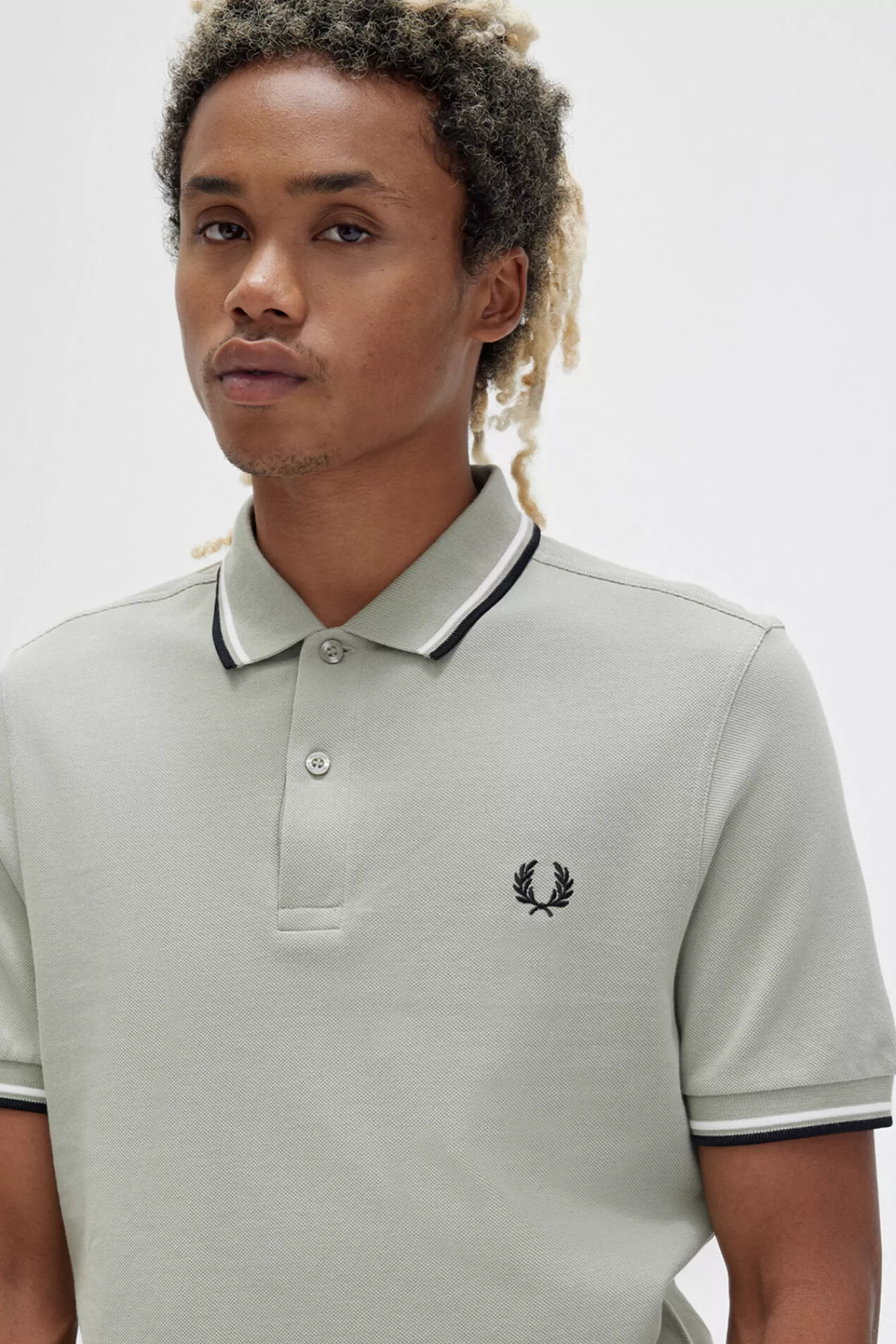 Outlet Fred Perry Twin Tipped Polo Shirt Kaki