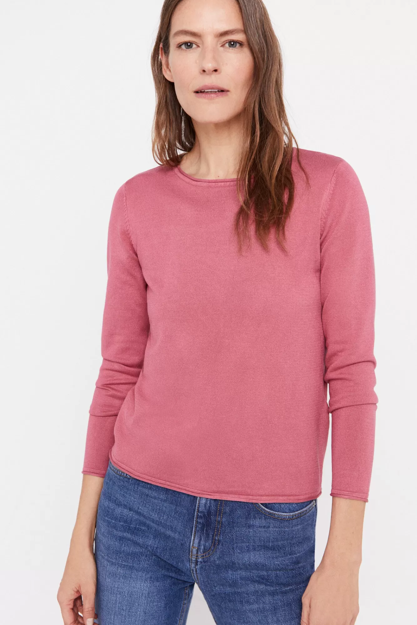 Clearance Cortefiel Two-Tone Striped Jumper Pink